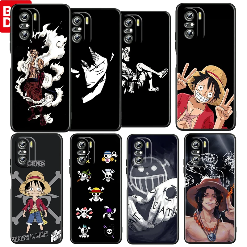 

Hot Anime One Piece Luffy For Xiaomi Redmi K50 Gaming Pro 5G 10 9 9A 9C 9T 8 7 6 5 4X TPU Soft Black Phone Case Funda Coque Capa