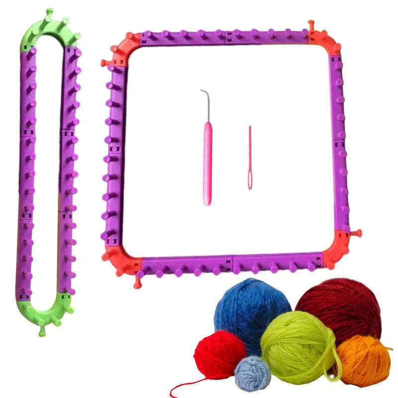 

Crochet Loom Detachable DIY For Knitting Loom Knitting Tools Crocheting Handmade Craft Kit Scarf Hats Making Tools For Different