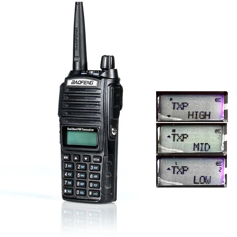 

BAOFENG 82 двухдиапазонный двухсторонний радио двойной PTT режим ожидания HAM большой мощности TX трансивер беспроводной связи