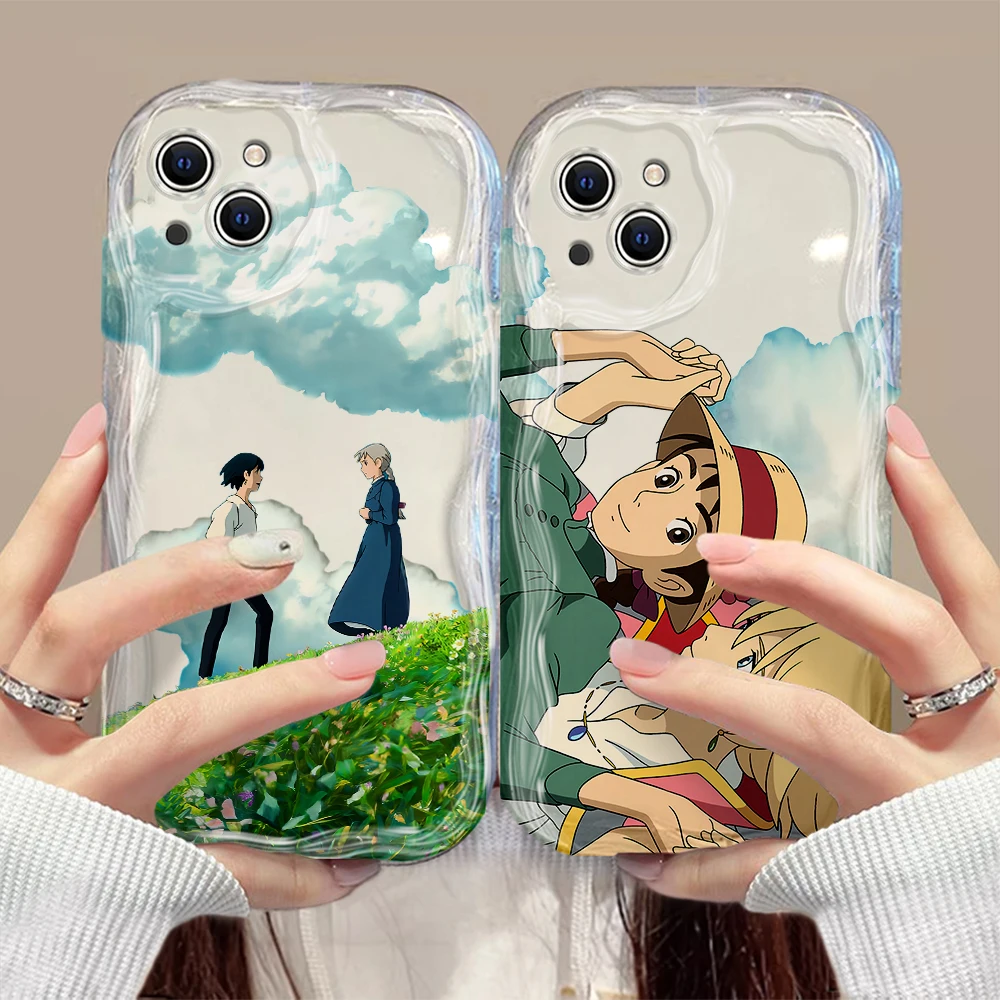 Чехол Lovely Flame M-Moving 3D Wave для Xiaomi Mi 14 12 12T 11 Lite Poco M6 X6 X5 X4 F4 X3 M3 Pro 4G 5G H-Howl's Airbag Cover