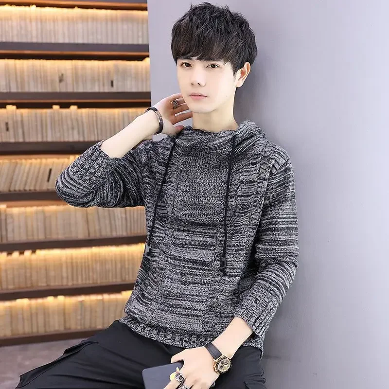 

Пуловеры, Мужская одежда, красный вязаный свитер, мужские синие толстовки, свитшот, корейская мода осень 2023, уличная мода, заказ сигарет X