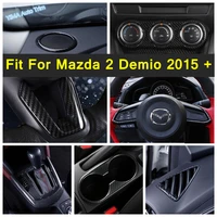 dashboard loudspeaker frame ac air vent cover trim carbon fiber style whole interior accessories for mazda 2 demio 2015 2021