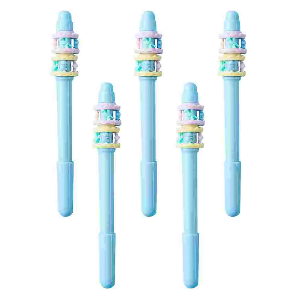 

5pcs Students Writing Pens Cartoon Look Pens Ballpoint Pens (Random Style)