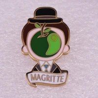 cartoon apple girl jewelry gift pin wrap garment lapfashionable creative cartoon brooch lovely enamel badge clothing accessories