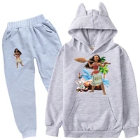 new moana clothes kids cute cats ears pullover hoodies pants 2pcs sets toddler girls boutique outfits baby boys casual sportwear