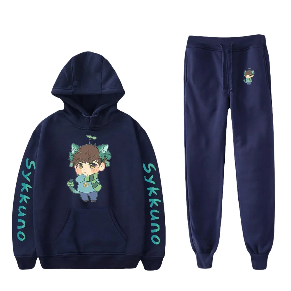 Sykkuno Merch 2D детские толстовки наборы свитшоты спортивные штаны для отдыха мужские