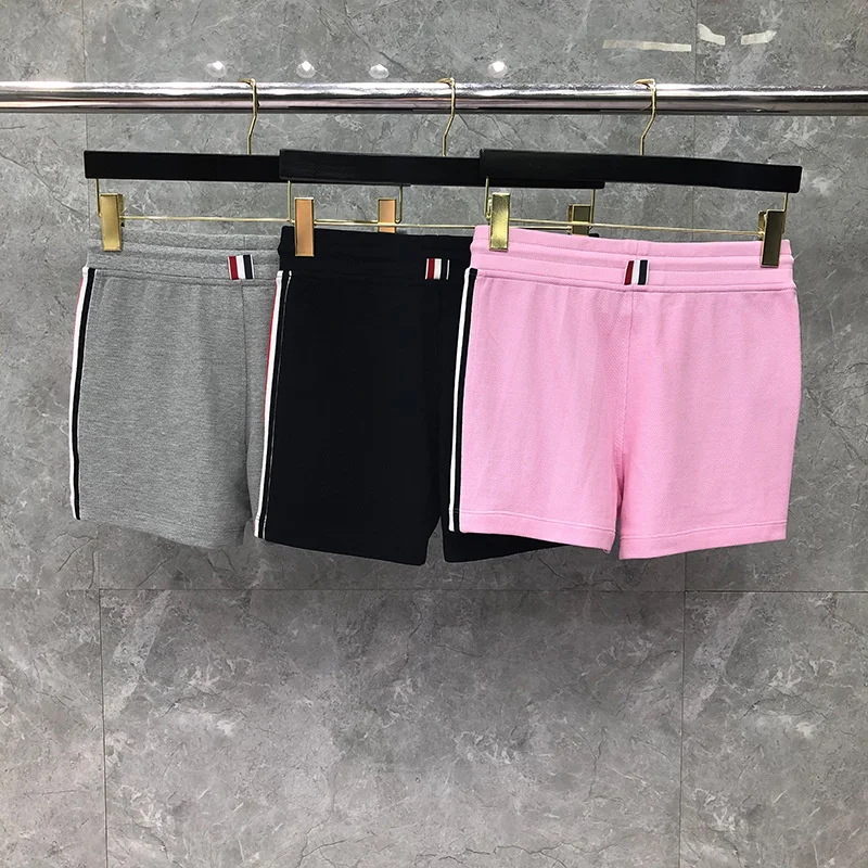 2022 Fashion New Women Summer Cotton Casual Sports Trousers Solid Striped Hot Jogger Track Shorts