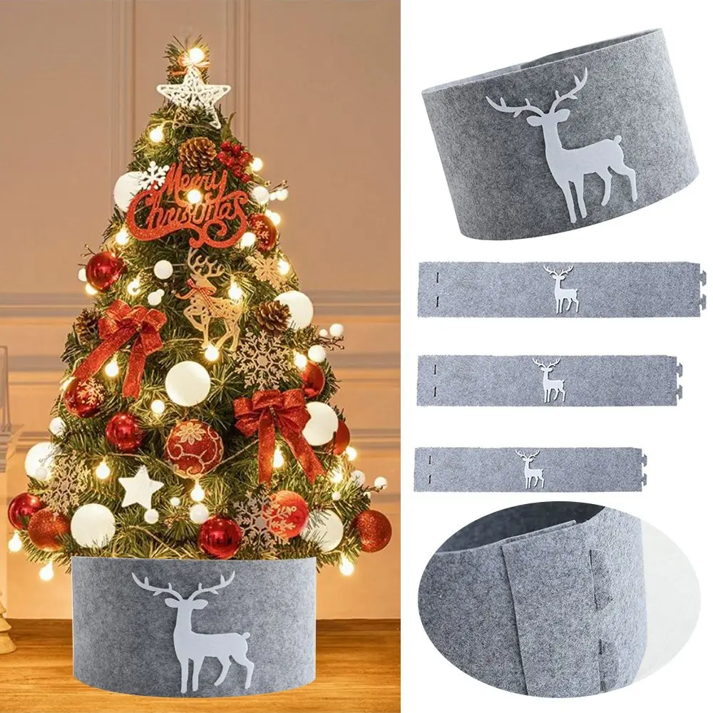 

Festive Ornament Floor Mat Party Decoration Christmas Trees Skirt Apron Tree Skirt Xmas Tree Cover