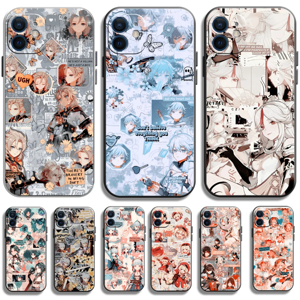 

Genshin Impact GAME Phone Cases For iPhone 11 12 Pro MAX 6S 7 8 Plus XS MAX 12 13 Mini X XR SE 2020 Cases Soft TPU Funda
