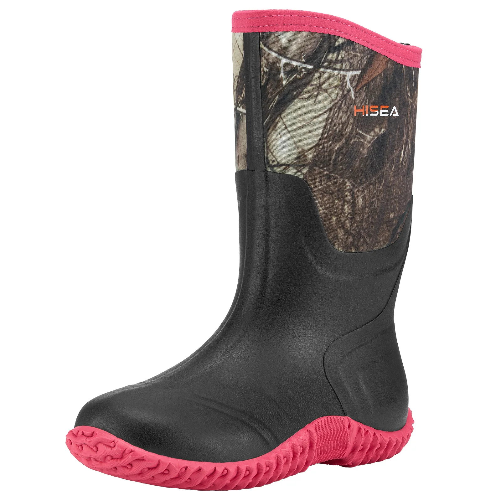 

HISEA Women's Rain Boots Waterproof Insulated Rubber Boots Mid Calf Garden Boot Outdoor