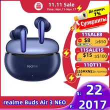 realme Buds Air 3 NEO TWS Earphone Bluetooth 5.2 AI ENC Noise Cancelling Wireless Earphone 30 Hour Battery Life Forrealme 10 Pro