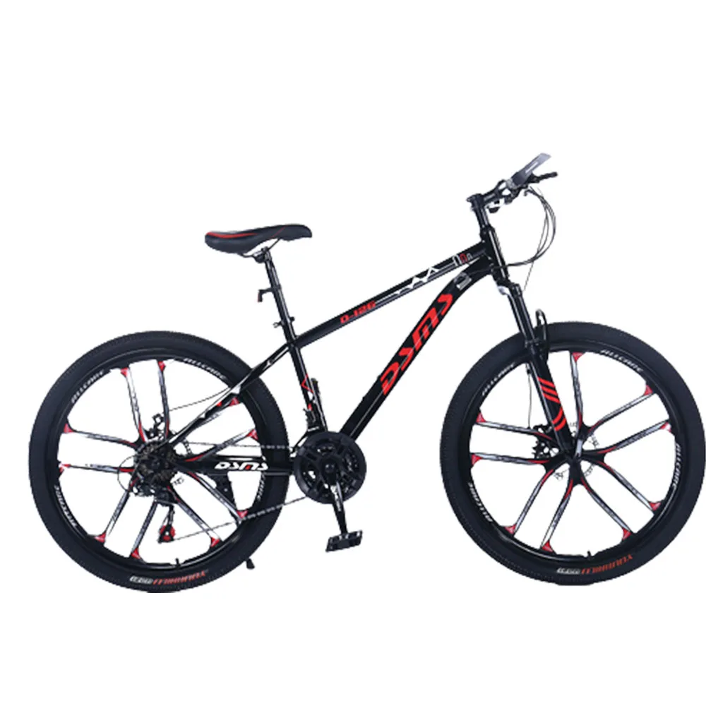 

26 Inch 21 Speed Riding Bicycle With Mountain Bike High Carbon Steel Frame Dual Disc Brakes Bold Anti-Stab Wear-Resistant Tires