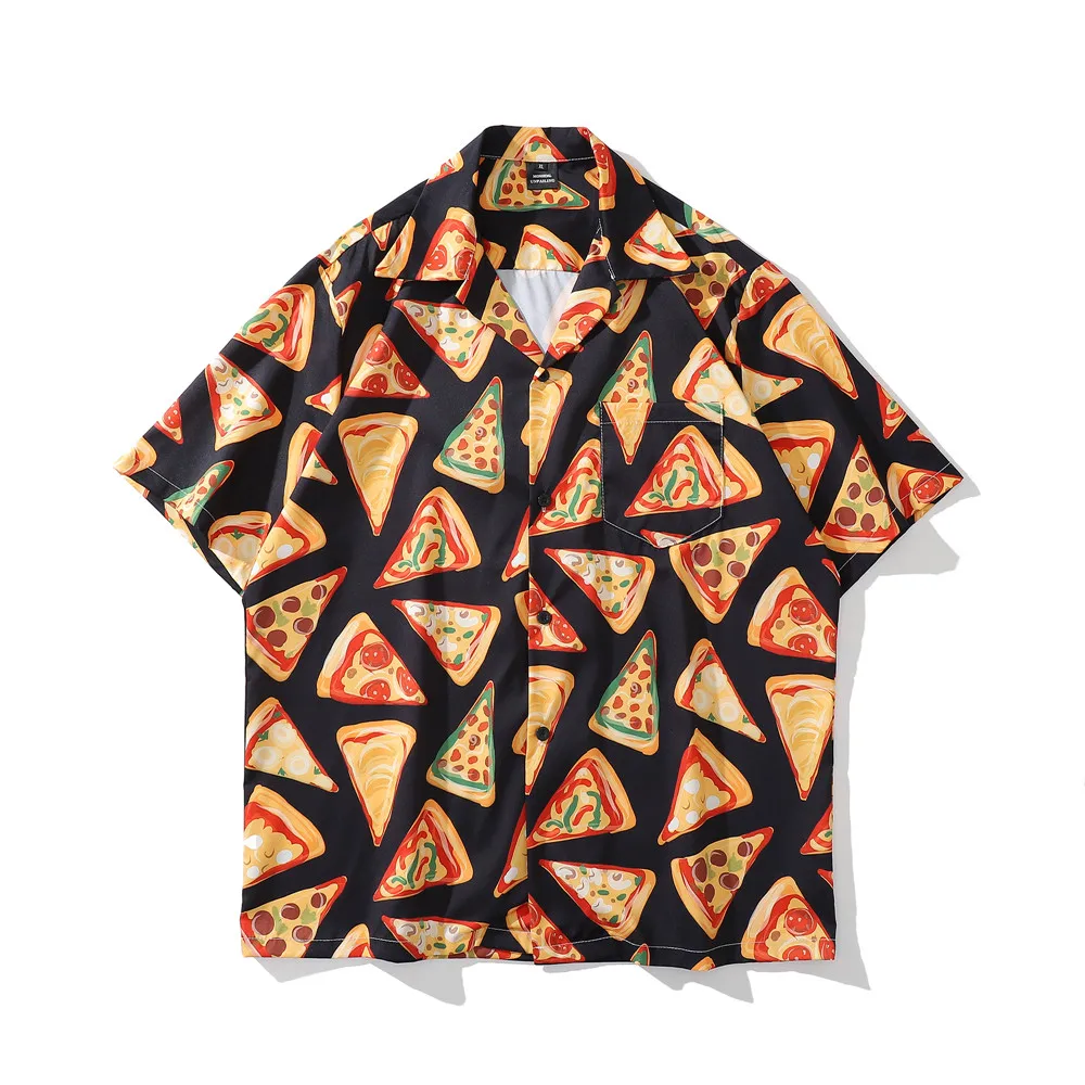 

Повседневные рубашки с коротким рукавом и уличным принтом для мужчин 2022, модные мужские пляжные женские рубашки