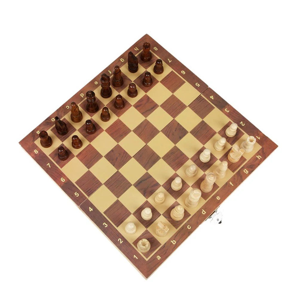 

Unique International Chess Set Quality Solid Wood Foldable and Magnetic Portable and Suitable for Playing Anywhere