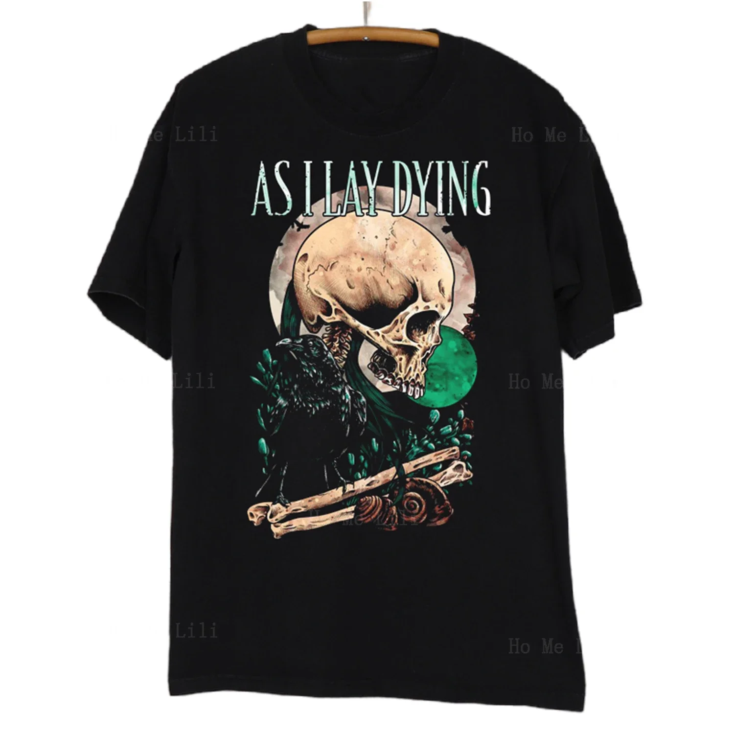 Мужская футболка с логотипом American Metalcore Band As I Lay Dying Skull Crow