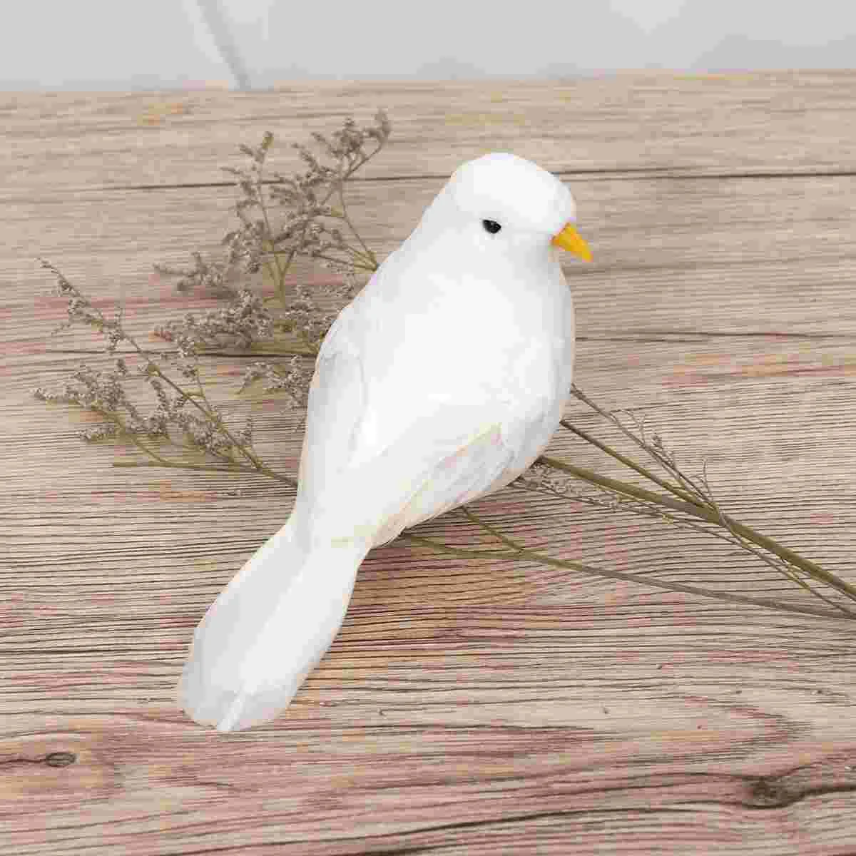 

Bird Fake Birds Pigeon Doves Figure Dove Figurine Artificial Decor Decoration White Ornament Lawn Fauxgarden Playset Lifelike