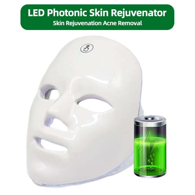 

7 Color LED Face Mask Photon Therapy Anti Acne Wrinkle Face Whiten Skin Rejuvenation Skin Care Beauty Mask Machine