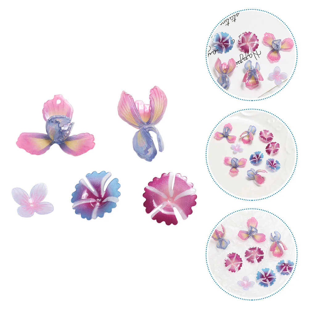 

Flower Charms Jewelry Pendants Hair Diy Pendant Petal Earring Making Dink Shrinky Paper Decors Wedding Supplies Beadplastic