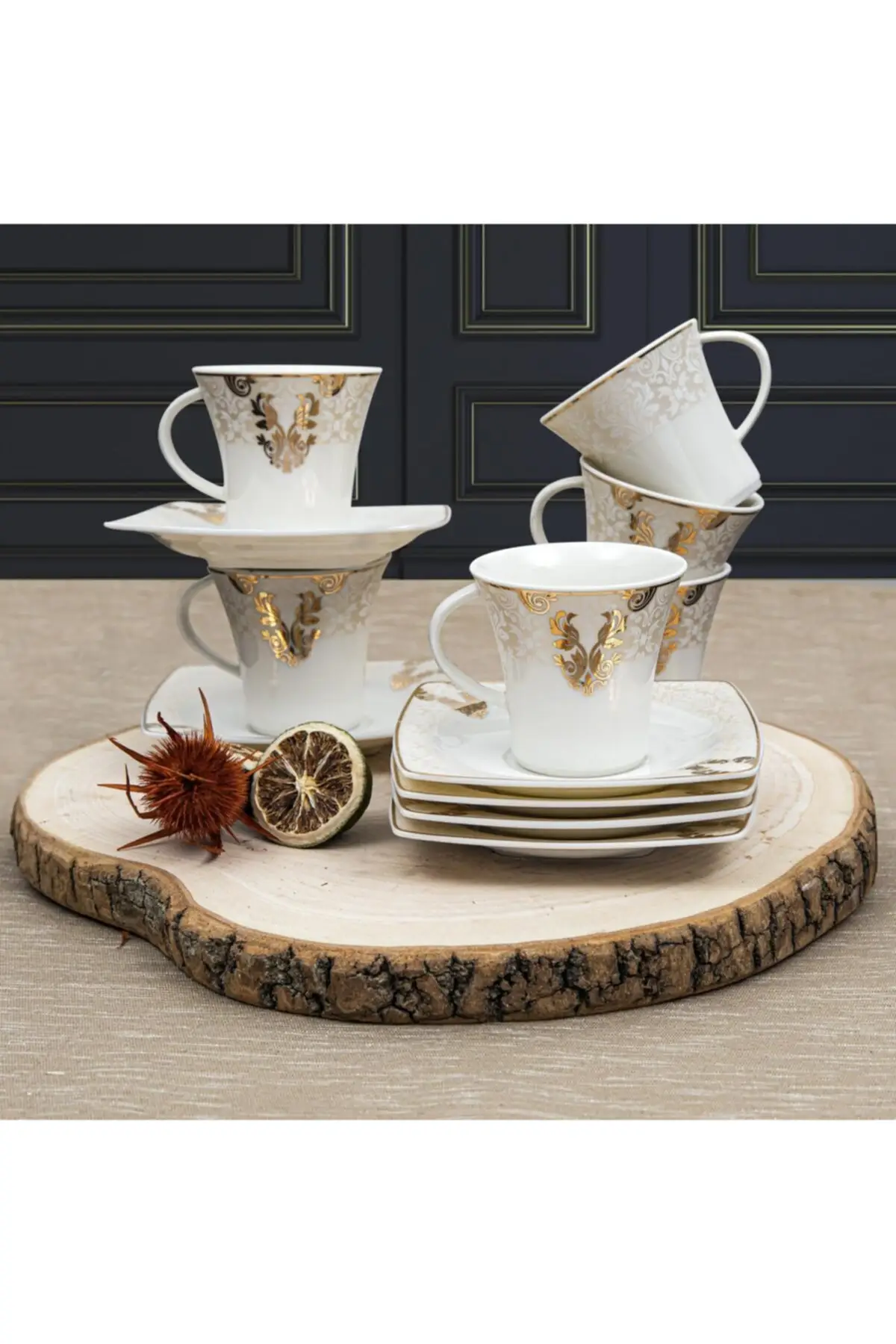 

Amazing Turkish Greek Arabic Coffee & Espresso Cup Set White Caroline Turkish Coffee Set