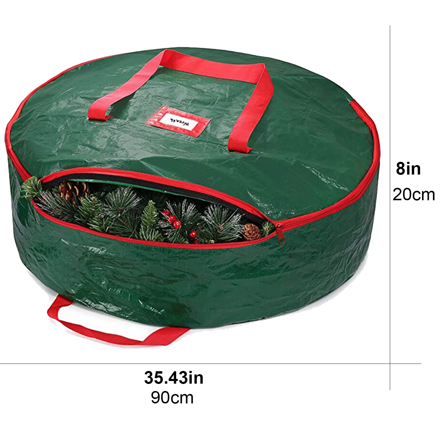 

Большая сумка для хранения рождественской елки прочные Усиленные ручки двойная молния водонепроницаемый материал защищает от пыли влаги насекомых