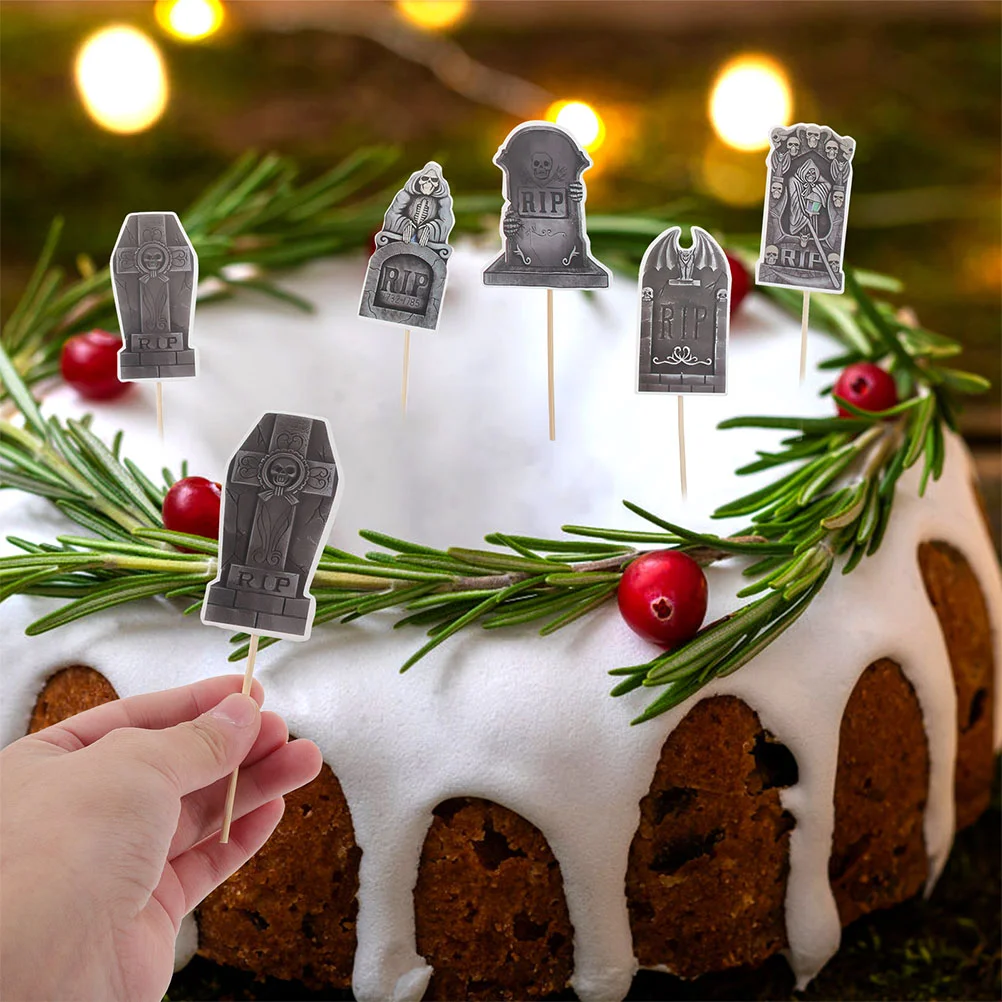Страшный топпер для торта кладовище топперы кексов слоты надгробия на Хэллоуин