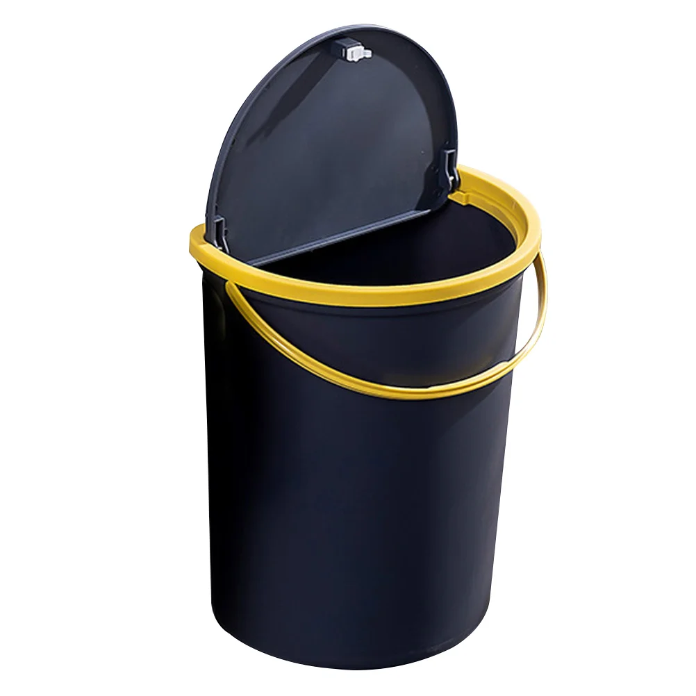 

Trash Can Wall Mounted Trash Bin Rubbish Storage Container Punch-free Trash Can Hanging Garbage Can for Office Indoor