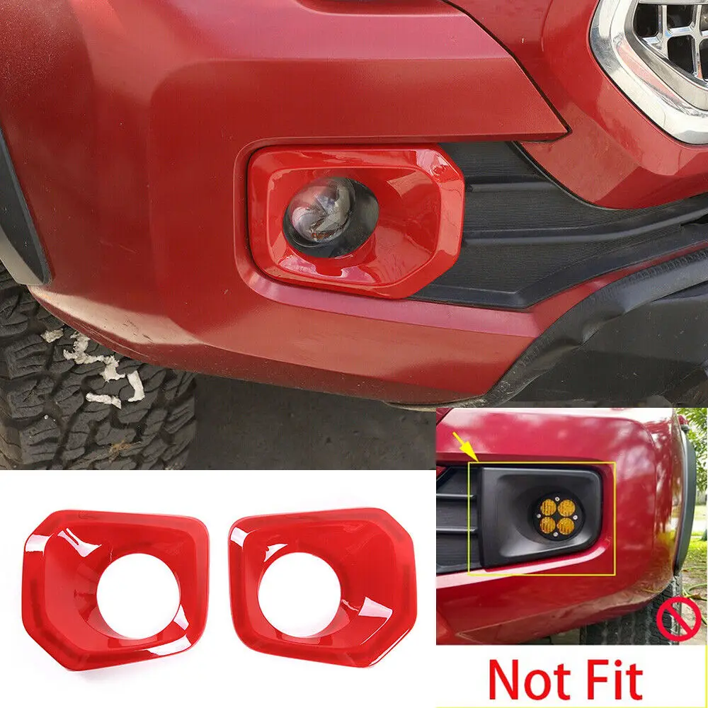 Красная ABS передняя противотуманная лампа Задняя панель для Toyot @ Tacom 2016-2022
