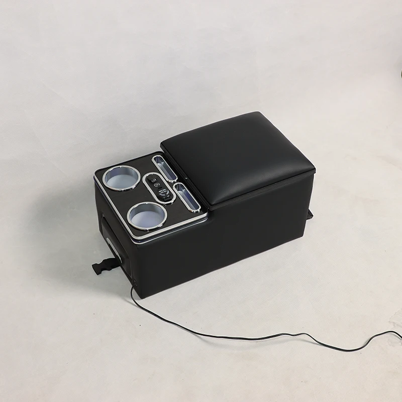 

Центральная консоль, 7-цветное освещение настроения, органайзер центральной консоли, задний подлокотник, скамейка на заднем сиденье, ящик для хранения для автомобиля, минивэна, фургон, грузовик