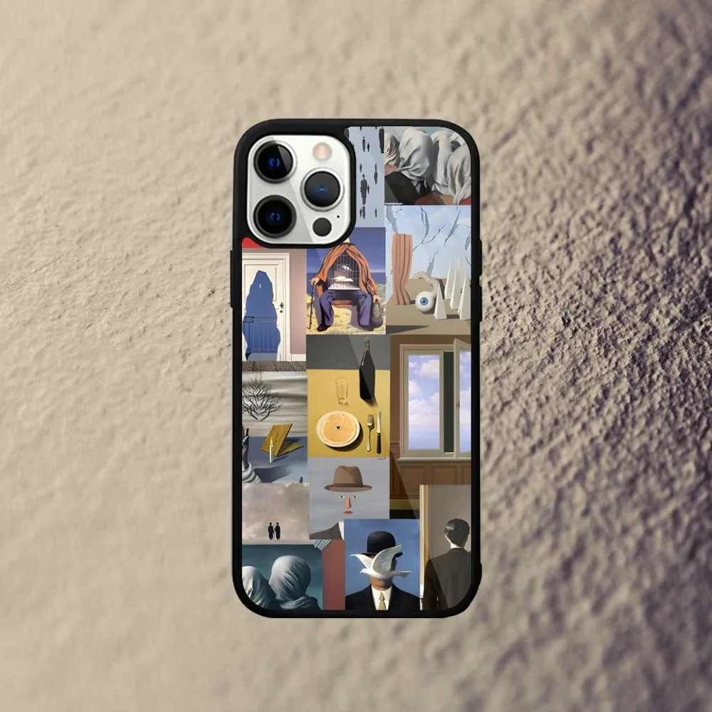 R-Rene Magritte художественный чехол для телефона iPhone 15 14 13 12 11 Plus Pro Max Mini Magsafe Магнитная