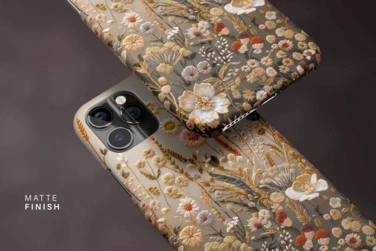 Чехол для телефона с цветочной вышивкой в стиле бохо IPHONE 16 15PRO MAX 14 13 12 11 акриловый