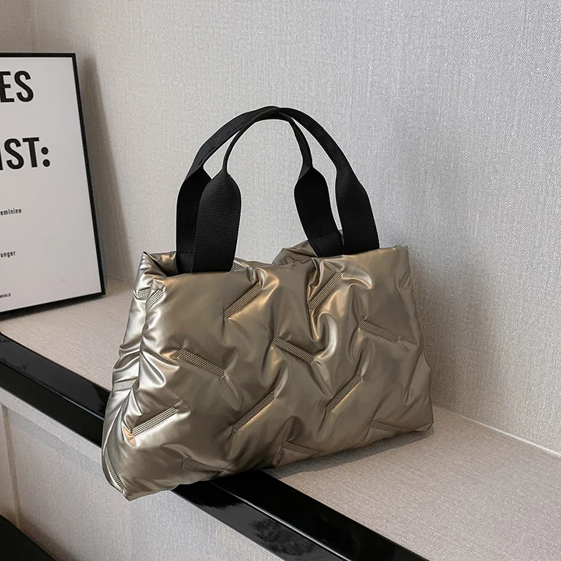 

Новые Нейлоновые женские сумки-тоуты, модные осенне-зимние сумки на подмышек, мягкие сумки с верхними ручками, женские повседневные сумки д...