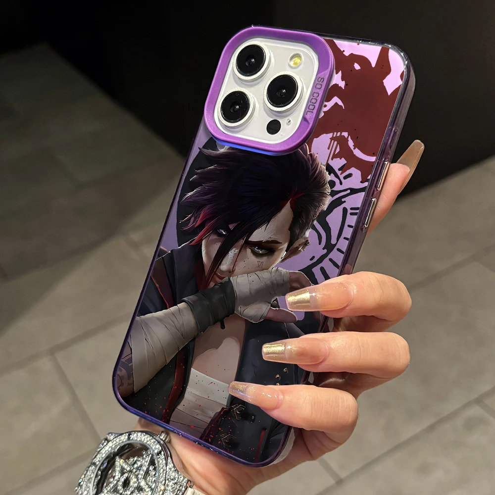 Фото Чехол для телефона Jinxes Arcane L-Lol Vi для Samsung Galaxy S25 S24 S23 S22 S21 S20 Note20 Ultra Plus 4G 5G с защитой от падения, матовая задняя крышка №5