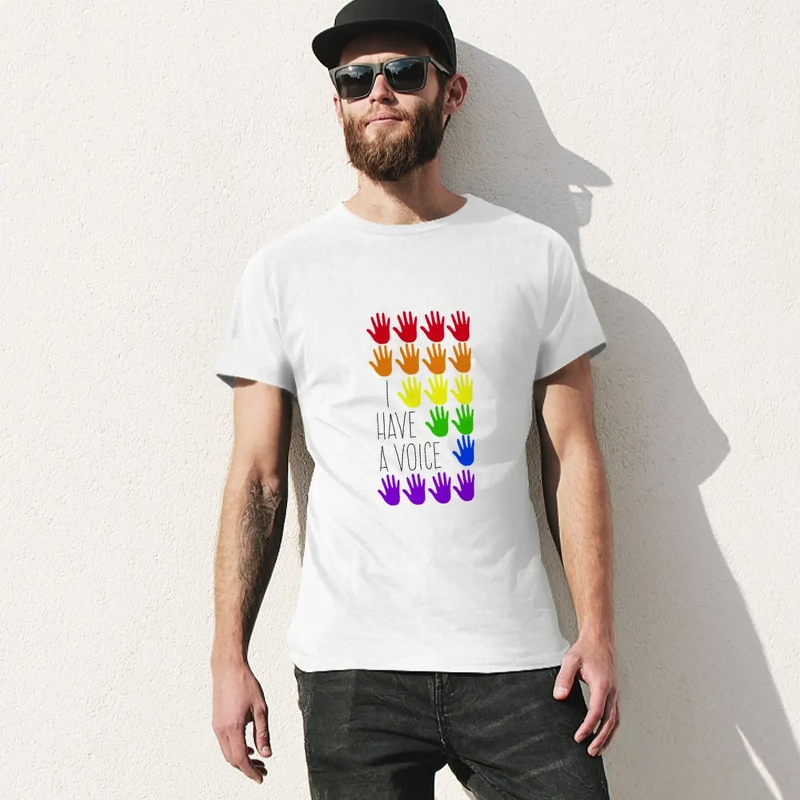 Мужская футболка с принтом в виде животных Pride-I надписью voice для мальчиков