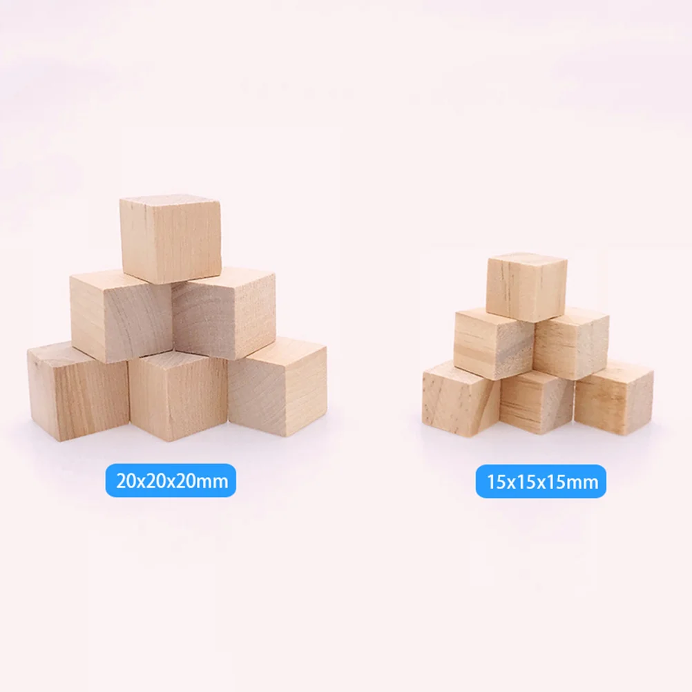 50 шт. маленькие квадратные блоки для рисования кубиков деревянные ремесла пустые