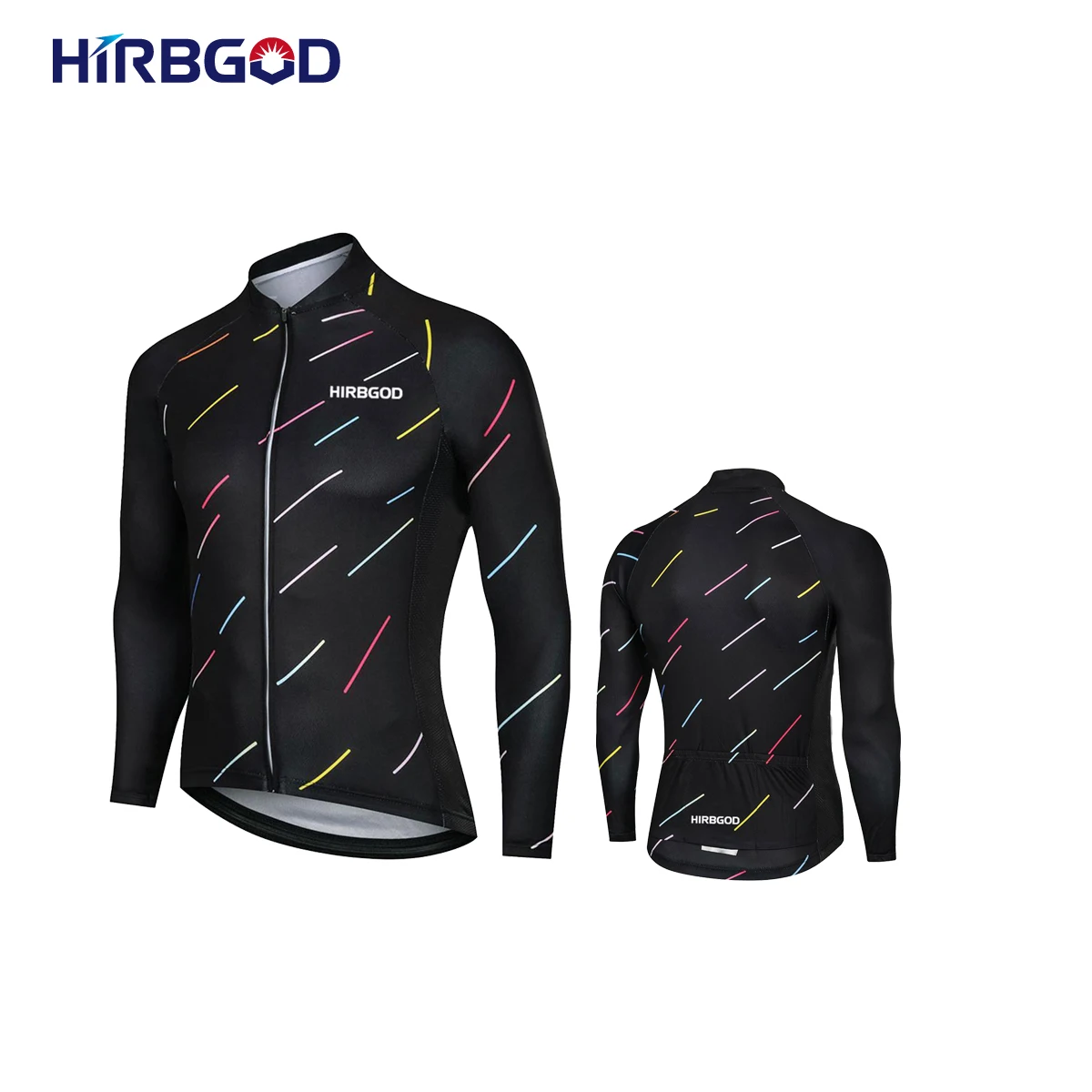 

HIRBGOD 2022 Men's New Style Long Sleeve Top With Reflective Effect Cycling Jersey Bicycle Clothing Maillot Ciclismo Sportwear