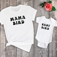 mama bird baby bird tshirts print tee family clothing big sister sets mom and baby matching shirt christmas family 2020