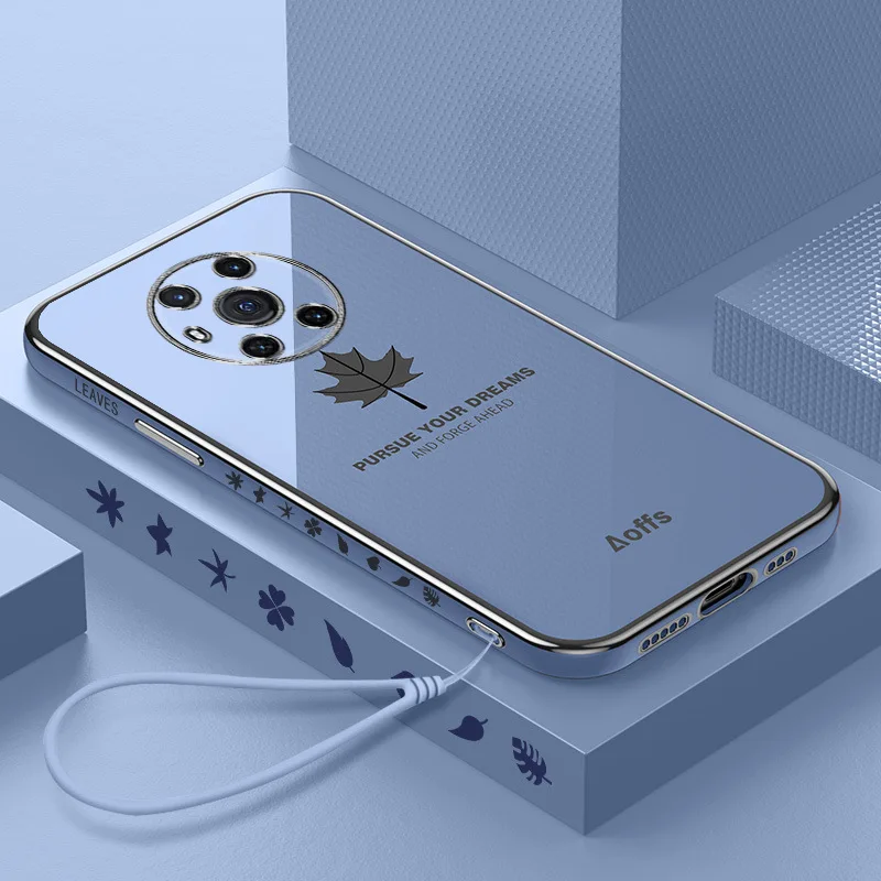 

Electropalted Phone Case For HUAWEI P50 PRO HONOR 50 SE X20 MAGIC3 X30MAX X30I MATE 40 40PRO Plating Lanyard Soft TPU Back Cover