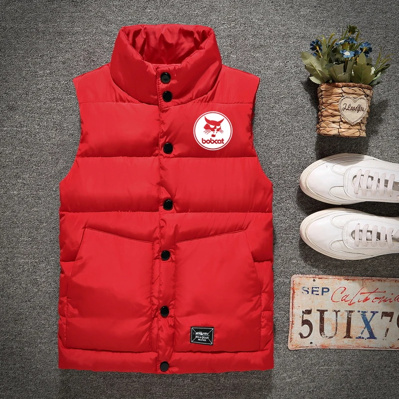 Мужской повседневный пуховик на пуговицах Bobcat однотонный теплый хлопковый без