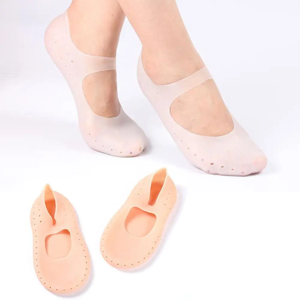 

1 Pair Soft Silicone Insole Gel Sock Comfortable Breathable Dead Skin Removal Sock Women Men Foot Care Tools