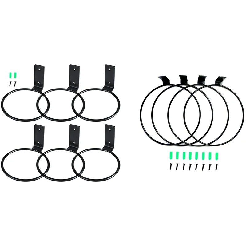 

Flower Pot Holder Ring 6 Inch Wall Mounted Metal Plant Hanger Hook Wall Bracket For Flower Pot