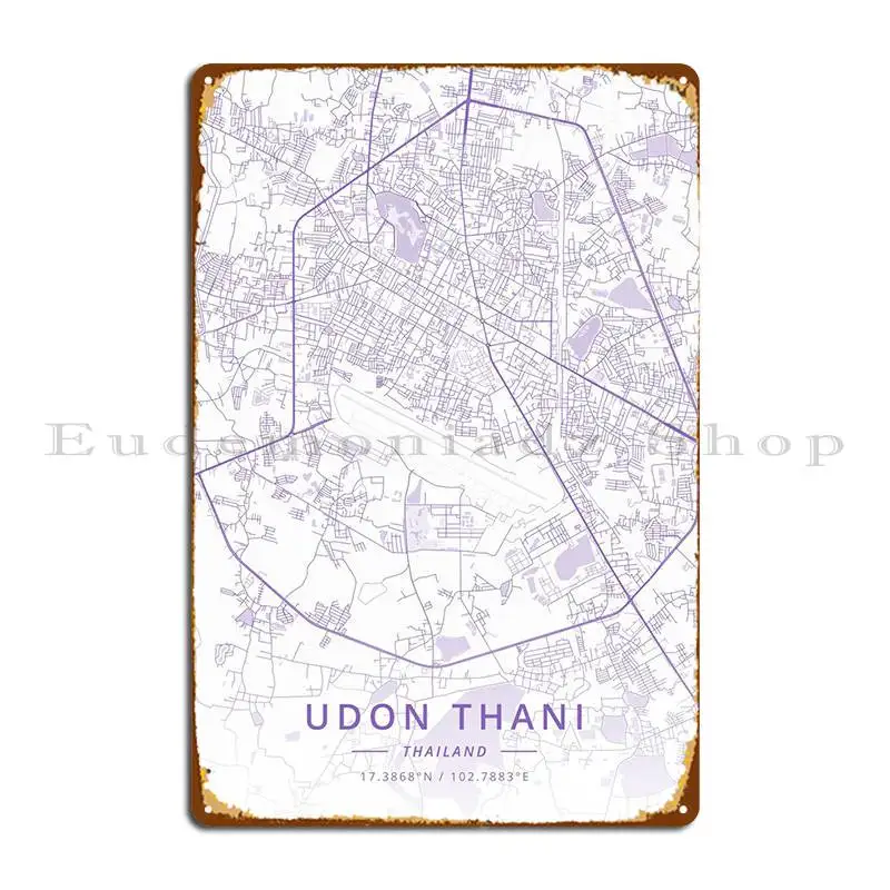 

Металлический знак Udon Thani из Таиланда, украшение для гаража, паба, железная стена, фотопостер