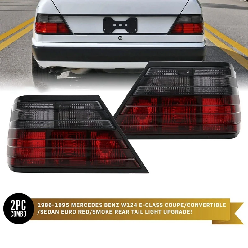 1 пара автомобильных задних фонарей красного цвета и дыма для Mercedes-Benz E-Class W124 E 180
