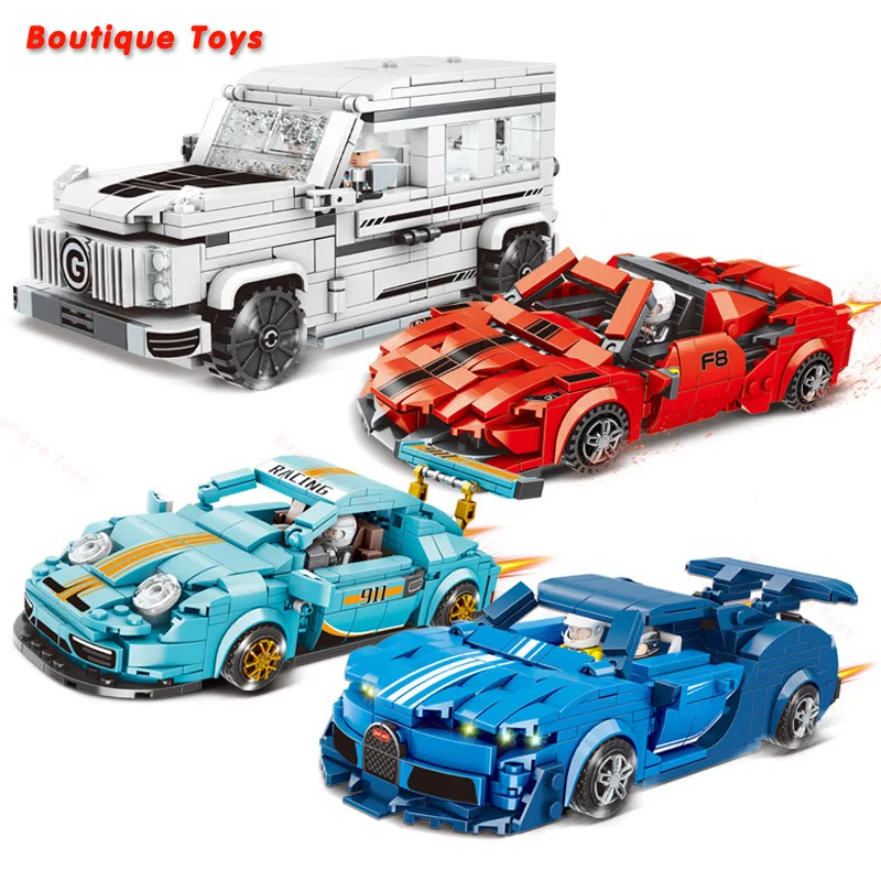 

Compatible with Lego Racing Assembling Building Blocks Deformation Mecha Super Car Robot Boy and Girl Educational Toys