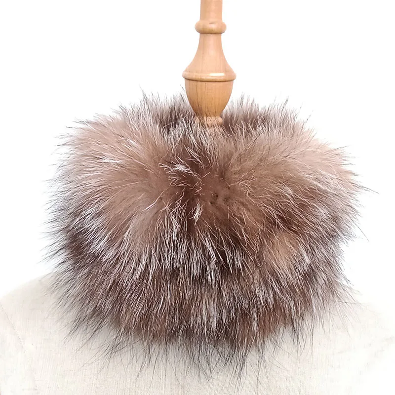 

Шарф из натурального меха енота, женские вязаные зимние теплые шарфы из натурального меха, эластичные женские шарфы, русские Роскошные зимние повязки на голову