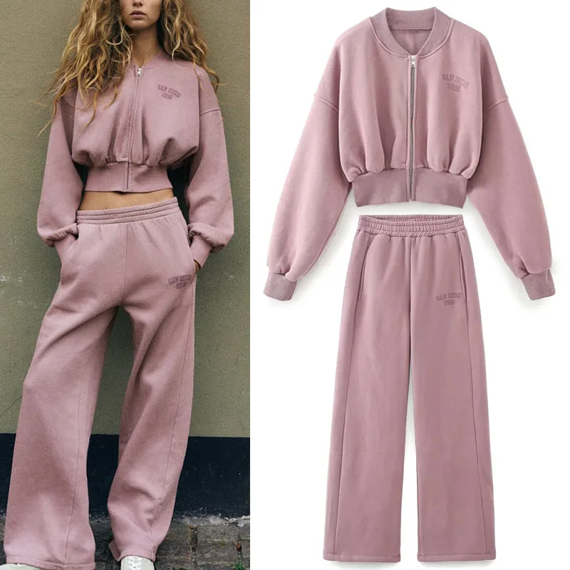 

Брюки-джоггеры женские с вышивкой, высокой посадкой и широкими штанинами