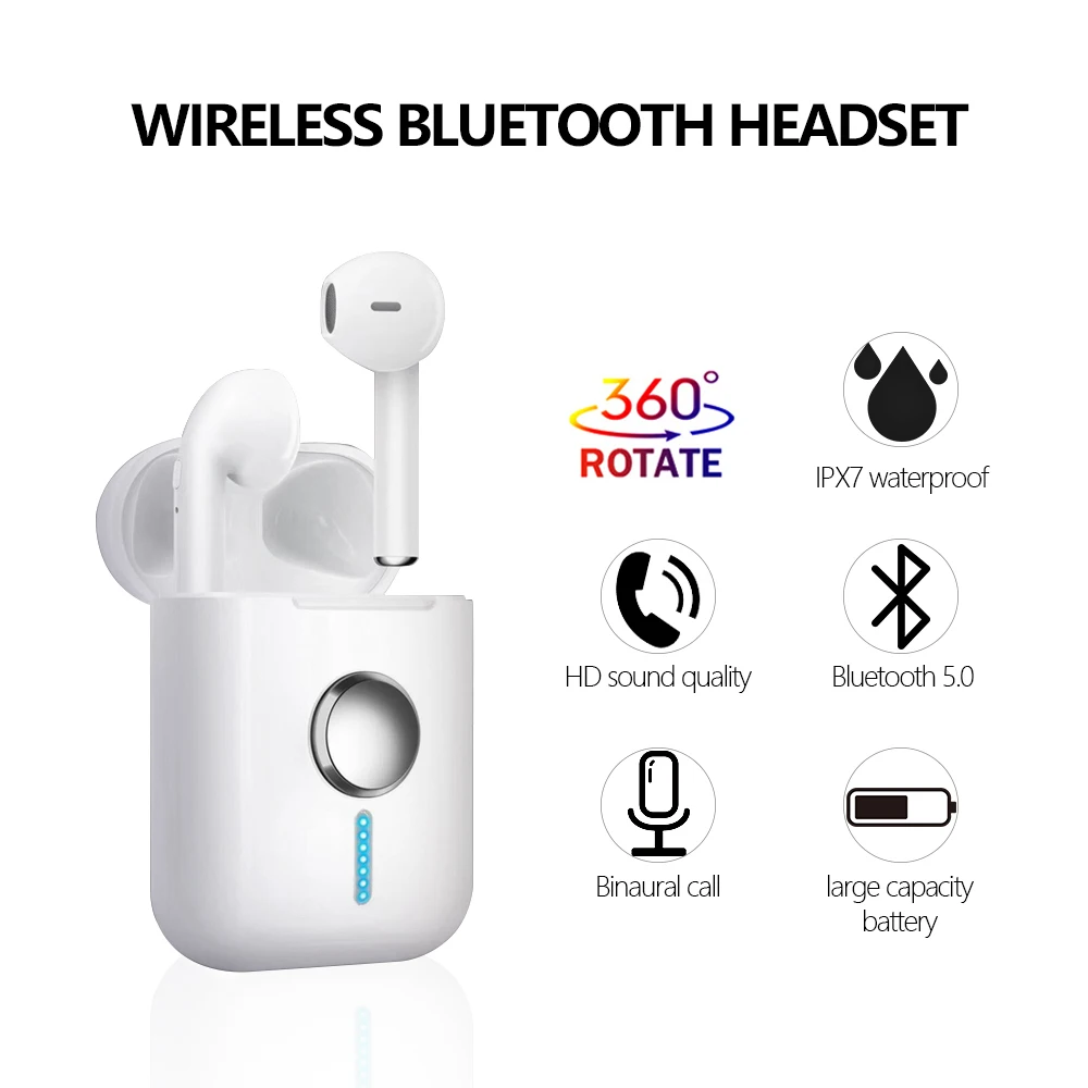 

TWS-наушники N10 с поддержкой Bluetooth 5,0 и светодиодный Ной подсветкой