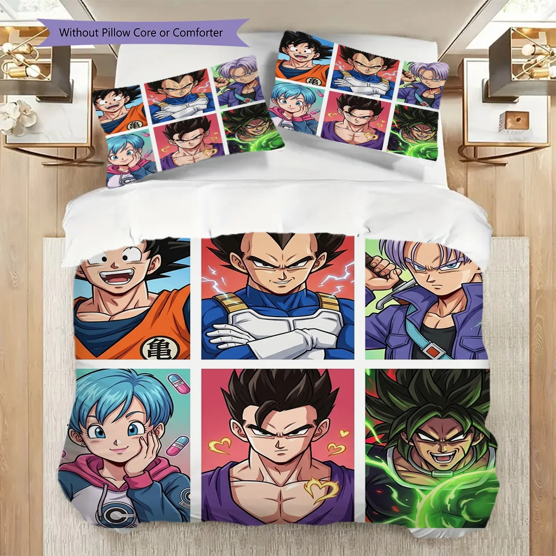 Комплект постельного белья с принтом и наволочками с дизайном Dragon Ball для спальни - kwq327 (art.: 3920da800f5be) - 3920da800f5be