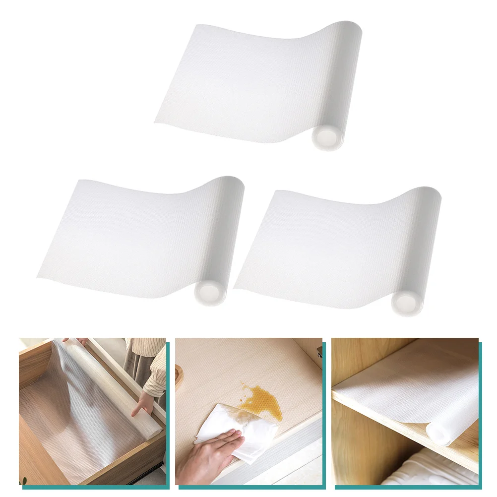 

Mat Cabinet Waterproof Drawer Liners Shelf Non Moisture Mats Accessories Household Adhesive Transparent Wardrobe Closet