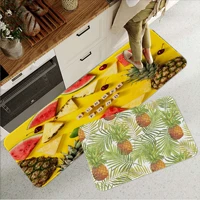 summer fruit wraemelon pineapple printed flannel floor mat bathroom decor carpet non slip for living room kitchen doormat