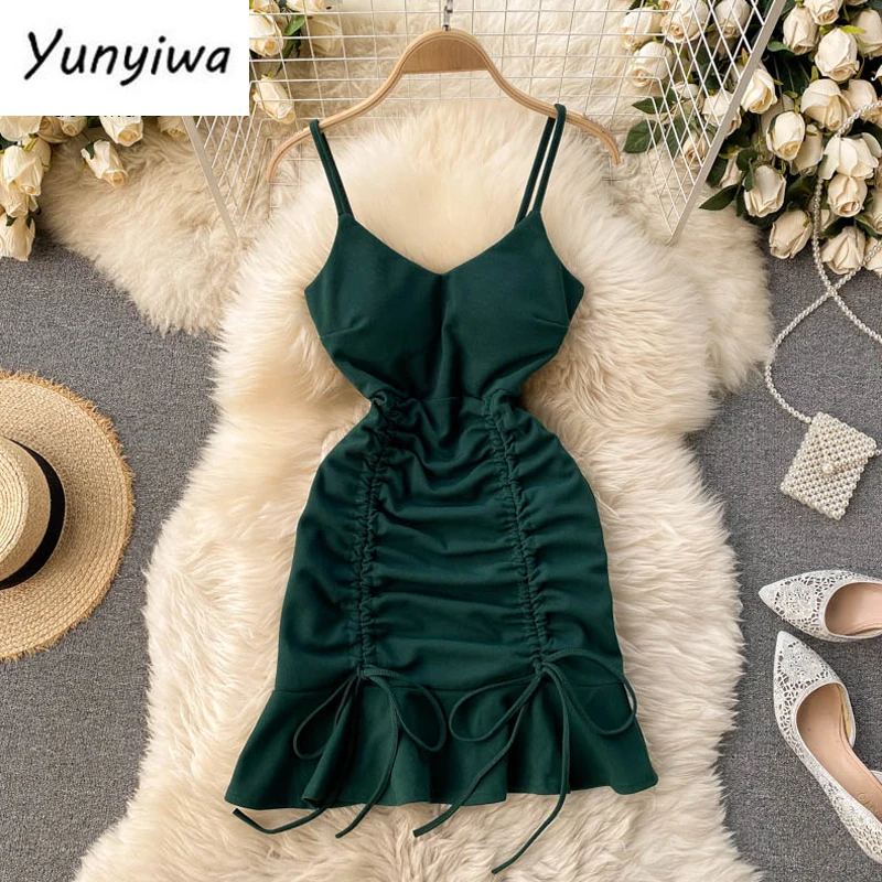 YuooMuoo Ins модное сексуальное мини облегающее платье для женщин 2021 летнее Клубное с